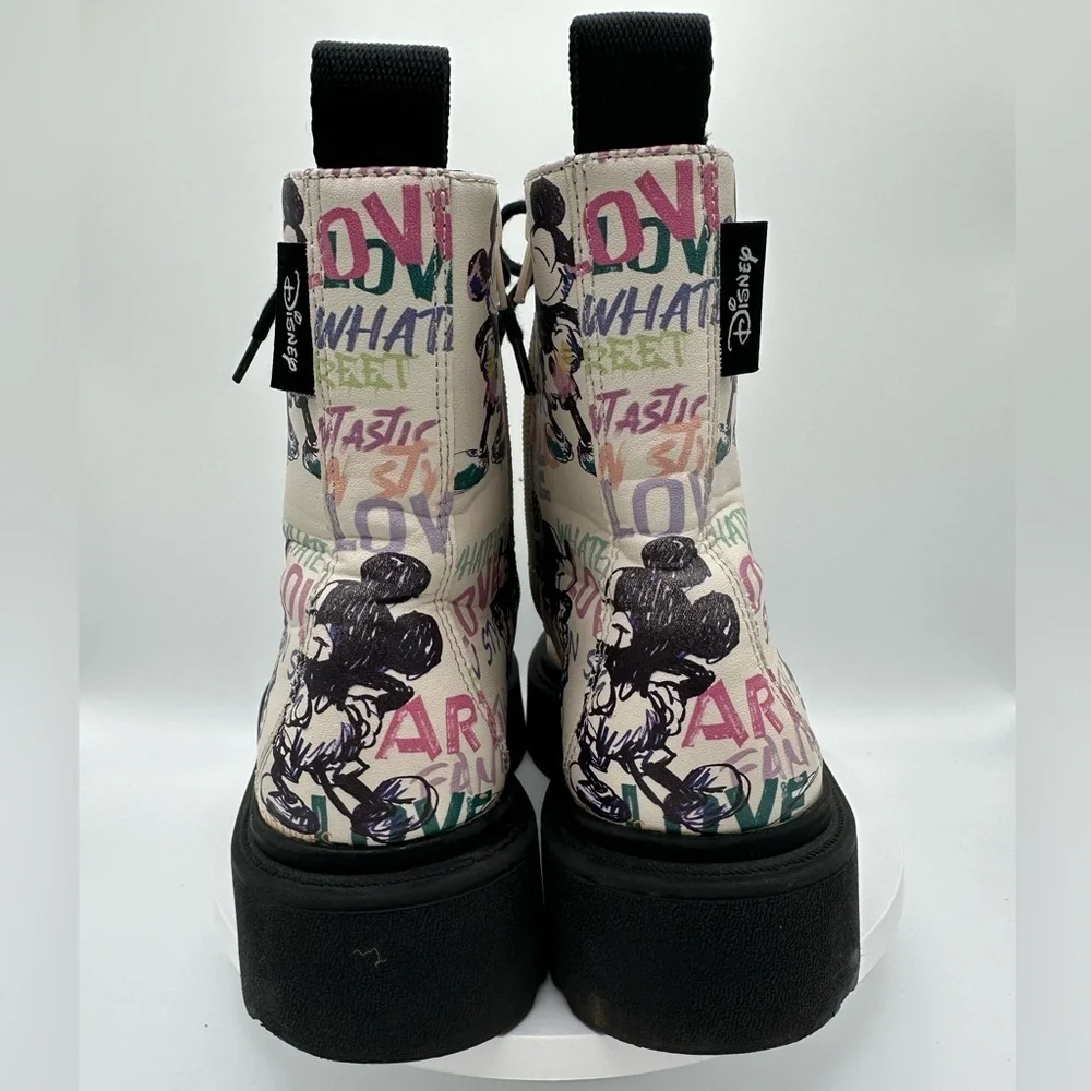 ZARA DISNEY Kids Combat Boots, Size 1.5 (34EU)